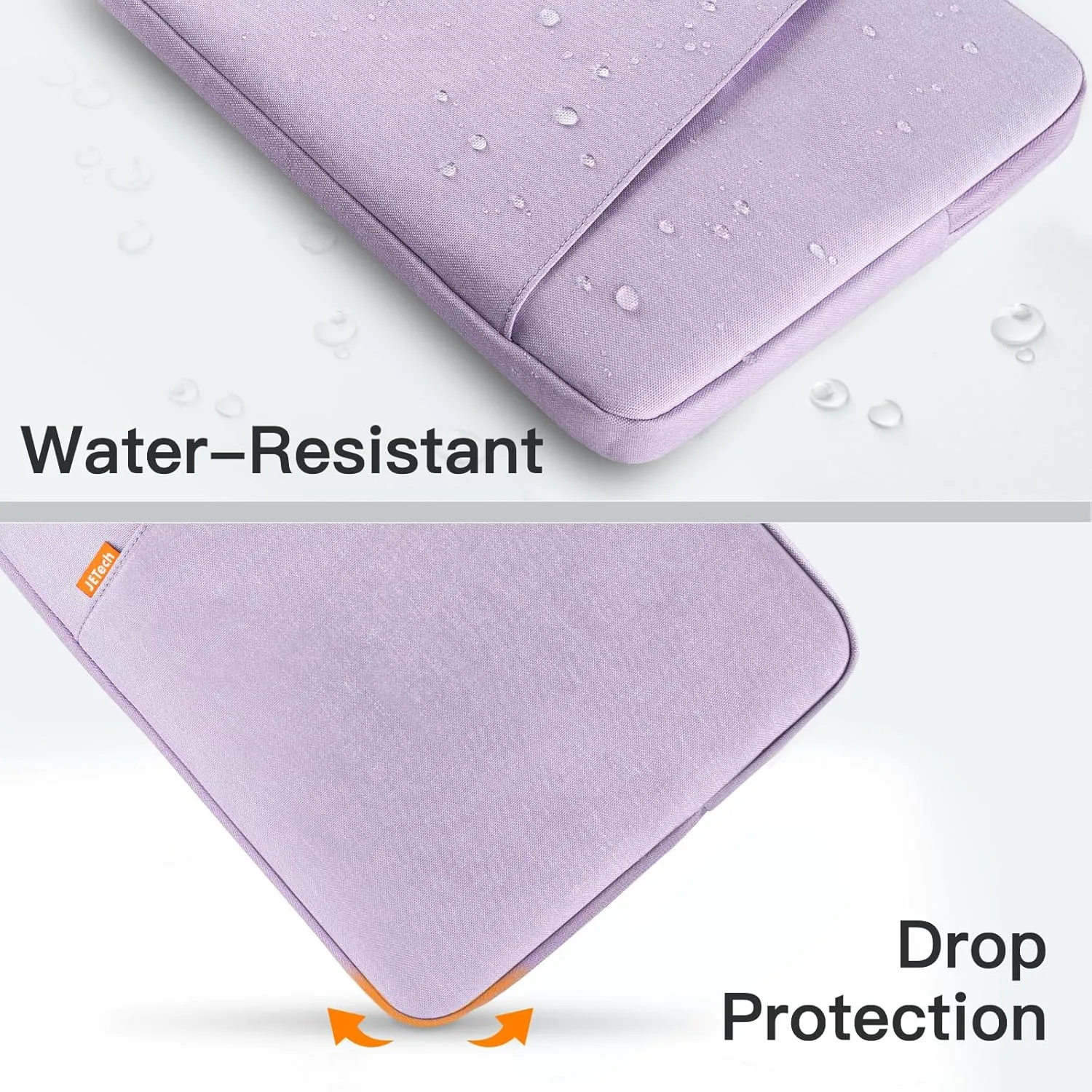 JETech Laptop Sleeve for 13-14Inch MacBook Air/Pro (M4/M3/M2/M1) 2021-2025, 13-13.6 Inch Notebook, Waterproof Shock Resistant Bag Case with Accessory Pocket (Light Purple)