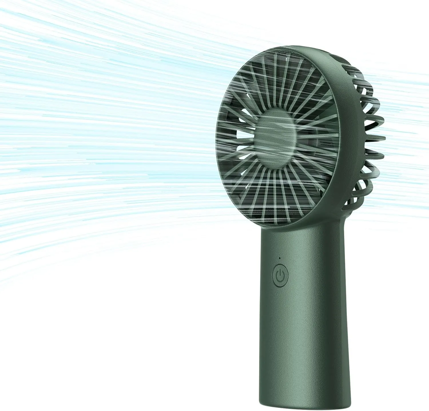 JISULIFE Handheld Fan, 4000mAh Portable Small and Personal USB Rechargeable Pocket [4-16H Working Time] Battery Operated Hand Fan with 3 Speeds for Outdoor/Travel, Summer Gift for Women Men-Green
