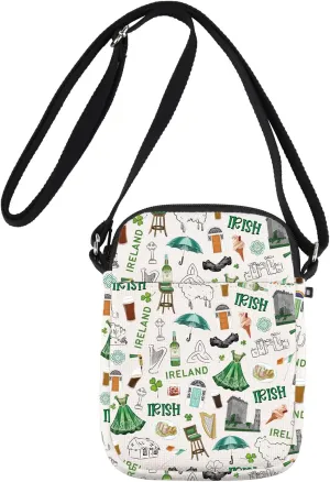 JNIAP Irish Crossbody Bag Ireland Travel Gift Ireland Themed Gifts Ireland Crossbody Purse Irish Travel Purse