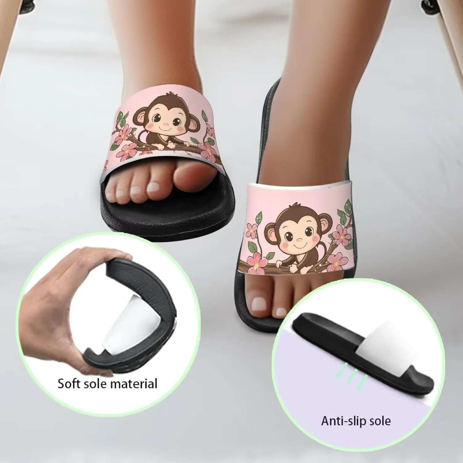 JoyLamoria Animal Design Sandals House Slides Children's Cartoon Cloud Slippers Non-Slip Shower Beach Pool Lightweight Summer Cozy