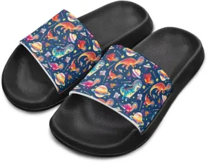 JoyLamoria Boys Dinosaur Print Sandals House Slides Kids Cloud Slippers Non-Slip Beach Pool Indoor Outdoor Open Toe Comfy