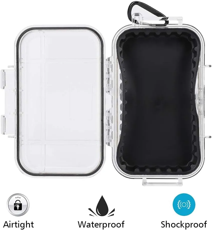Joyzan Waterproof Storage Case, Outdoor Survival Shockproof Box Airtight Carry Floating Hard Shell Wet Dry Container Travel Sealed Organizer Marine Tool Carrying Protecting Boating Camping Fishing