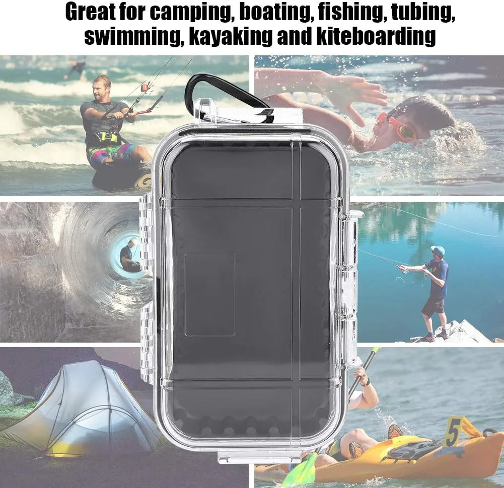 Joyzan Waterproof Storage Case, Outdoor Survival Shockproof Box Airtight Carry Floating Hard Shell Wet Dry Container Travel Sealed Organizer Marine Tool Carrying Protecting Boating Camping Fishing