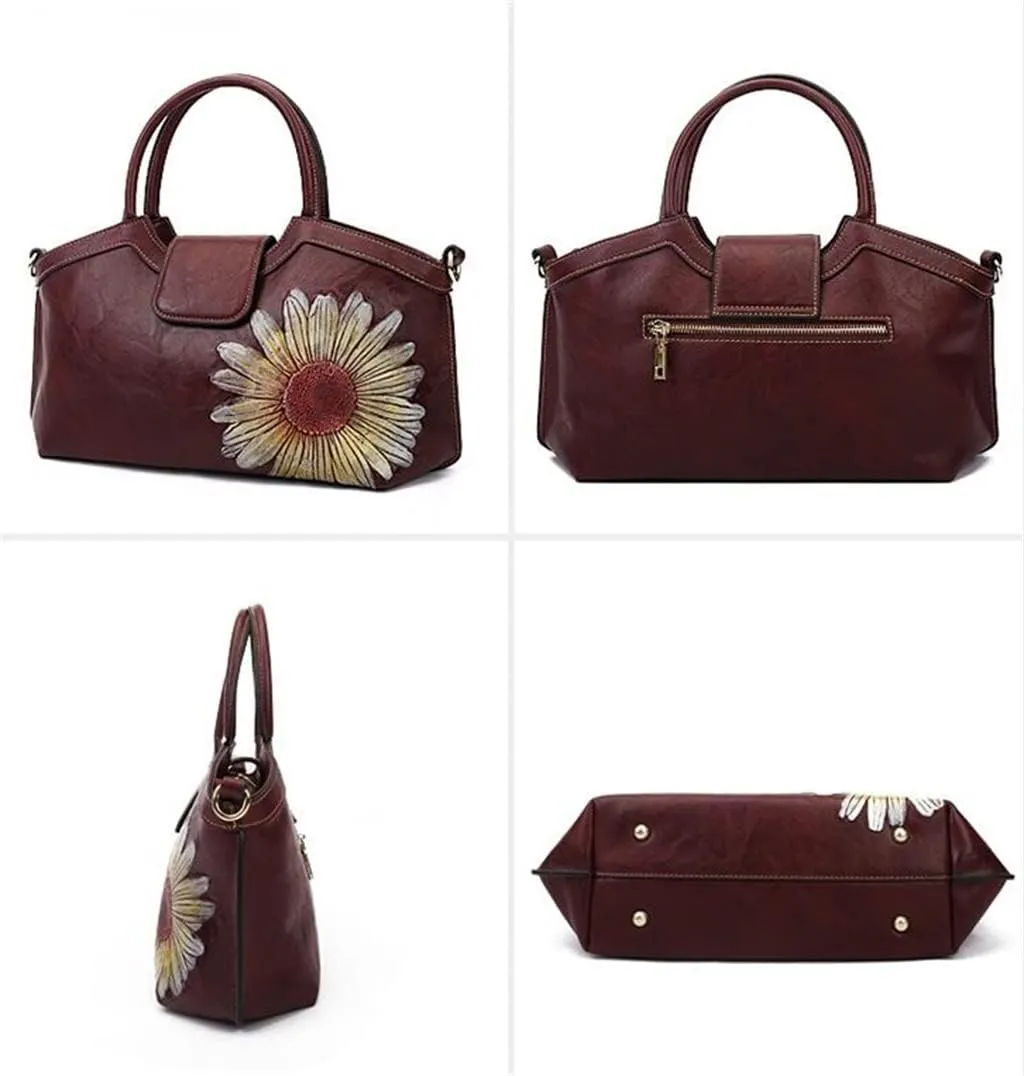 JSEIAJB Vintage Ladies Handbag Vintage Chinese Travel Bag with Zipper Ladies Cell Phone Bag