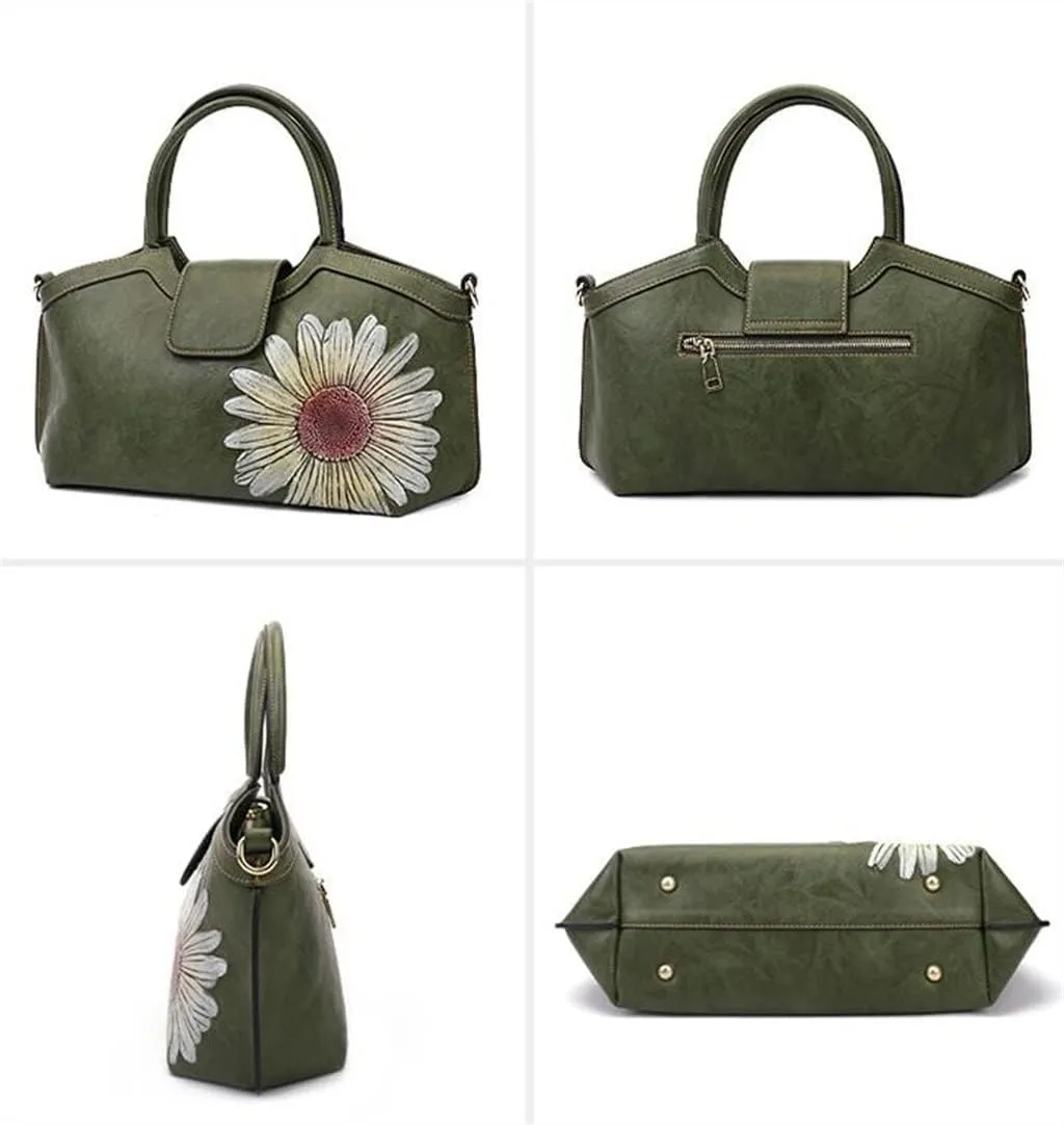 JSEIAJB Vintage Ladies Handbag Vintage Chinese Travel Bag with Zipper Ladies Cell Phone Bag