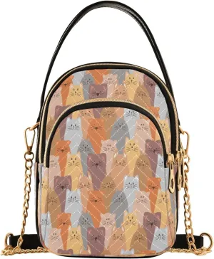 JSTEL Small Crossbody Bag for Women with Compartments,Long Strap Crossbody Purse Polyester Phone Purse Wallet