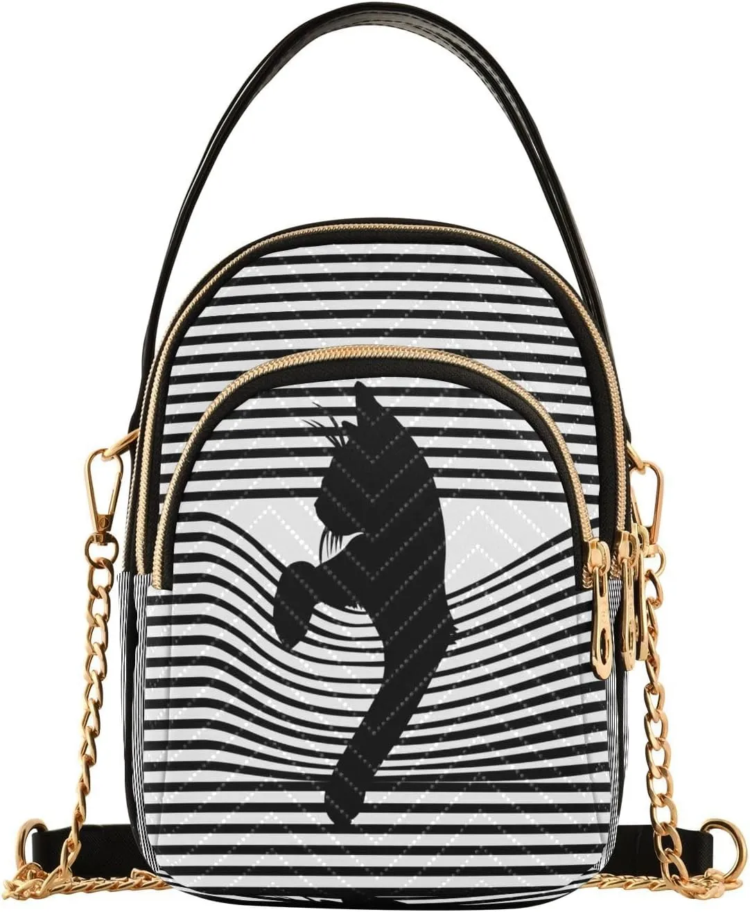JSTEL Small Crossbody Bag for Women with Compartments,Long Strap Crossbody Purse Polyester Phone Purse Wallet