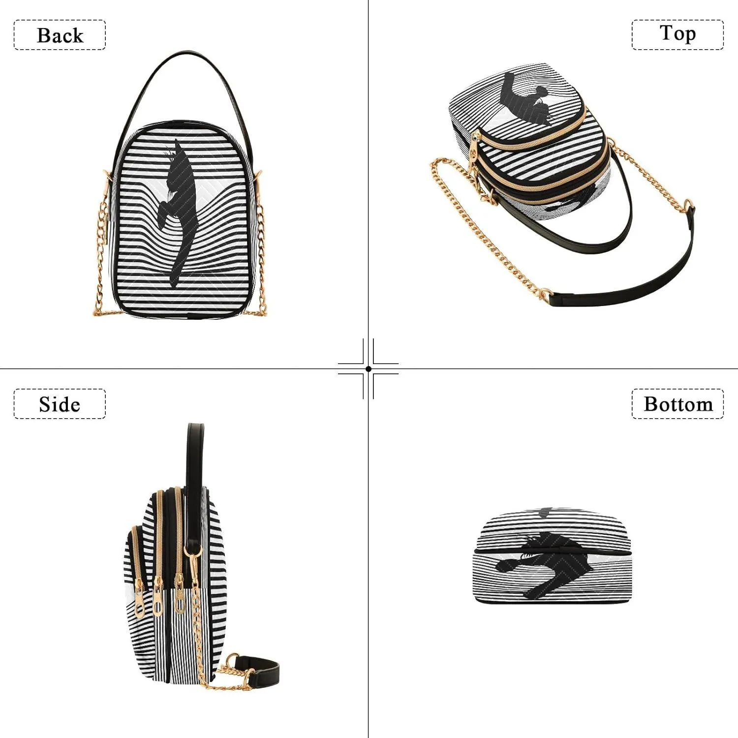 JSTEL Small Crossbody Bag for Women with Compartments,Long Strap Crossbody Purse Polyester Phone Purse Wallet