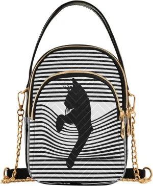 JSTEL Small Crossbody Bag for Women with Compartments,Long Strap Crossbody Purse Polyester Phone Purse Wallet