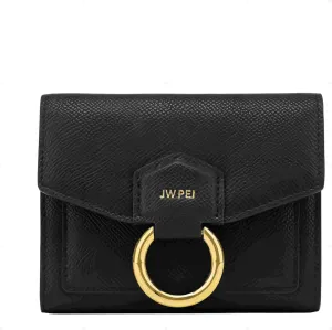 JW PEI Stella Wallet - Black Grained Vegan Leather