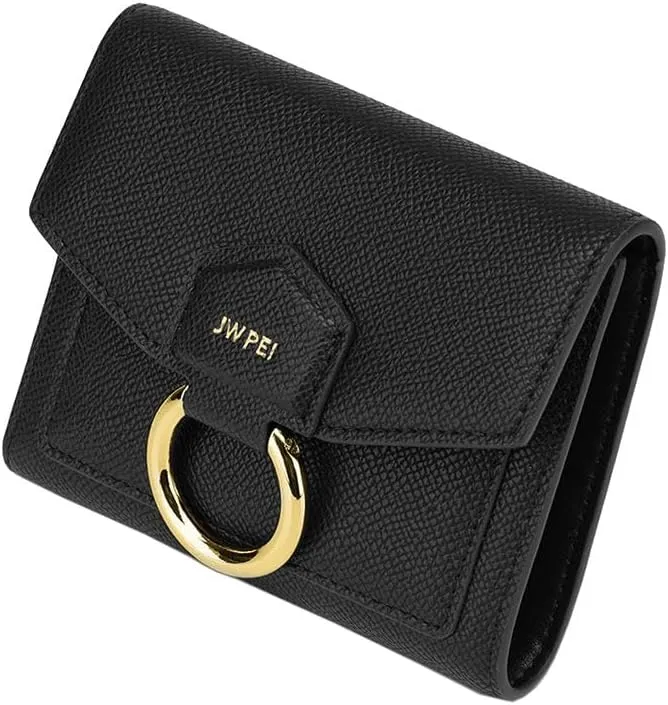 JW PEI Stella Wallet - Black Grained Vegan Leather
