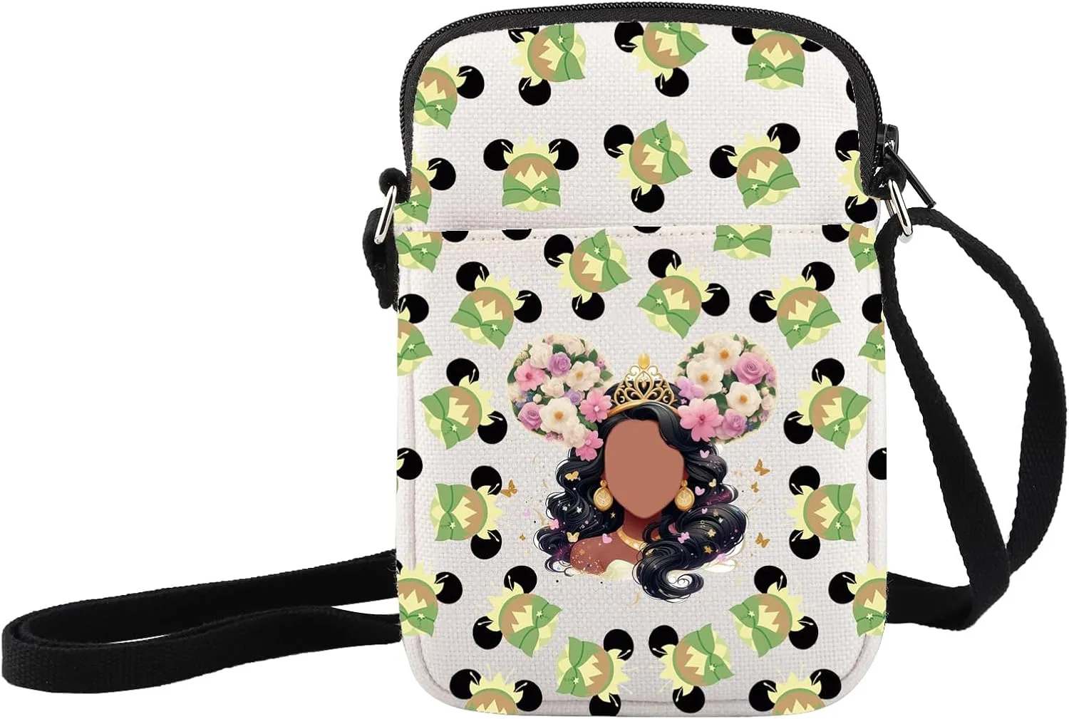 JXGZSO Frog Princess Crossbody Bag - Fairy Tale Princess Gift for Movie Lovers - Cartoon Shoulder Bag