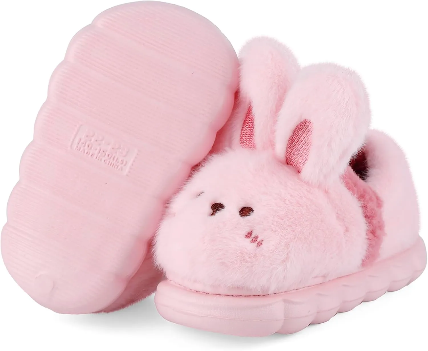 KAKU NAUN Toddler Kids Unisex Slippers Animal Winter Warm Furry Shoes for Boys Girls