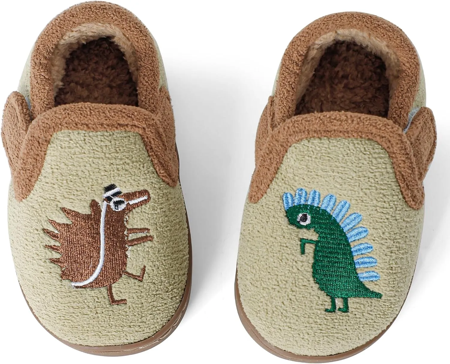 KAKU NAUN Toddler Kids Unisex Slippers Animal Winter Warm Furry Shoes for Boys Girls