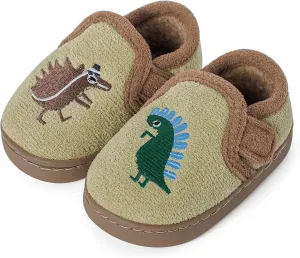 KAKU NAUN Toddler Kids Unisex Slippers Animal Winter Warm Furry Shoes for Boys Girls