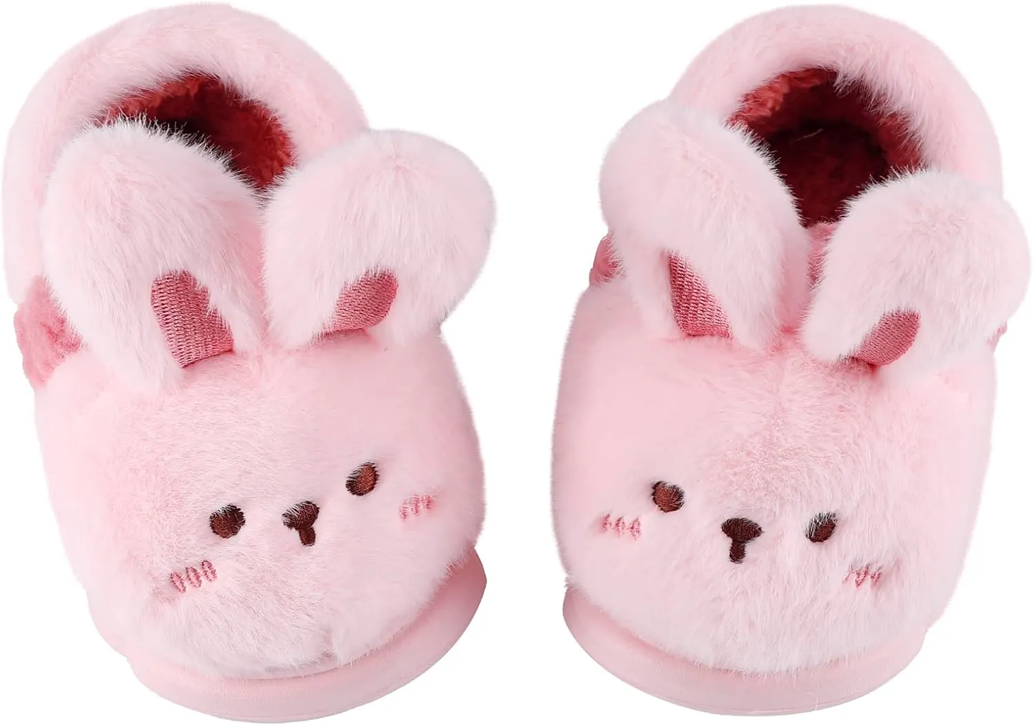 KAKU NAUN Toddler Kids Unisex Slippers Animal Winter Warm Furry Shoes for Boys Girls