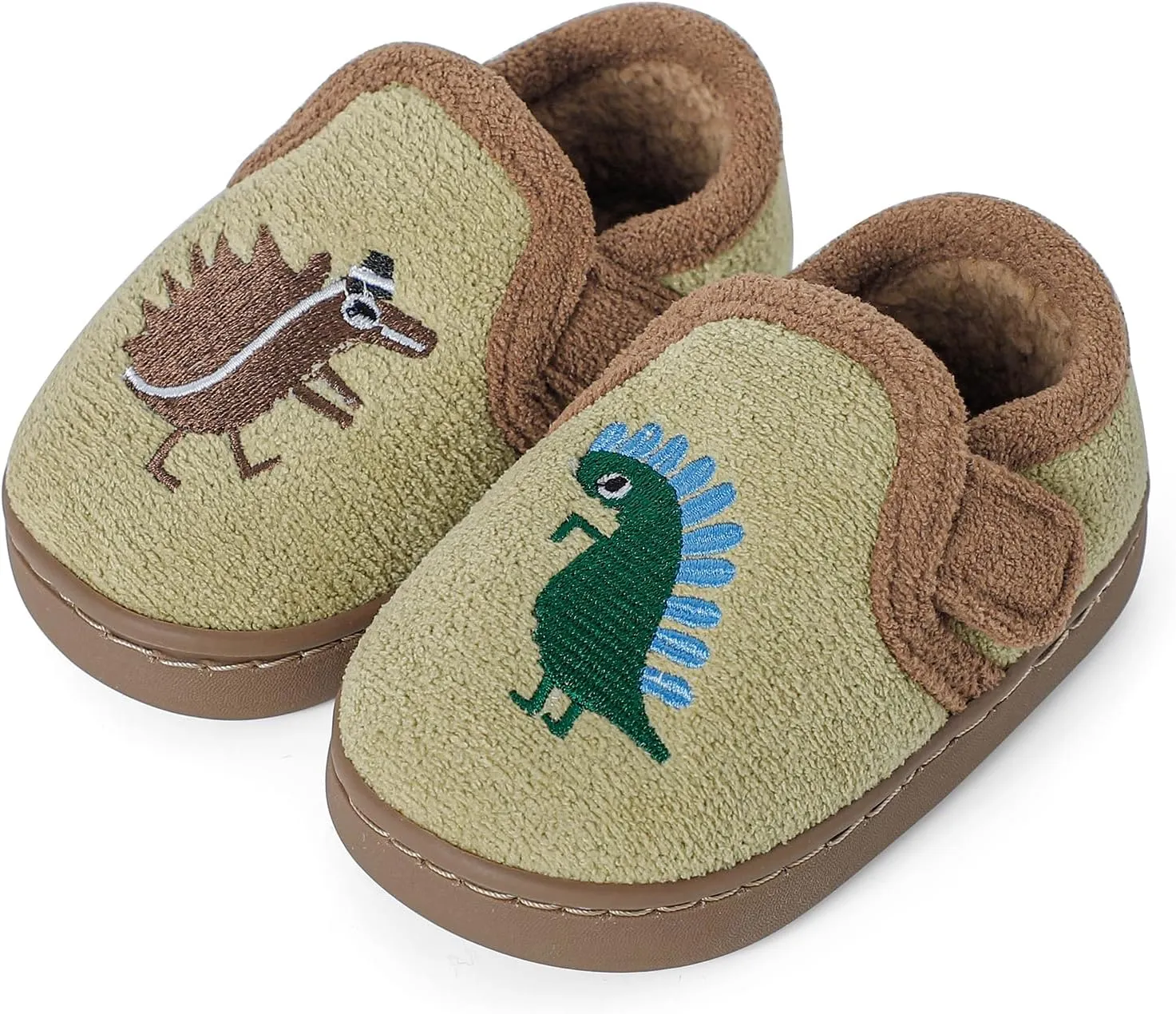 KAKU NAUN Toddler Kids Unisex Slippers Animal Winter Warm Furry Shoes for Boys Girls