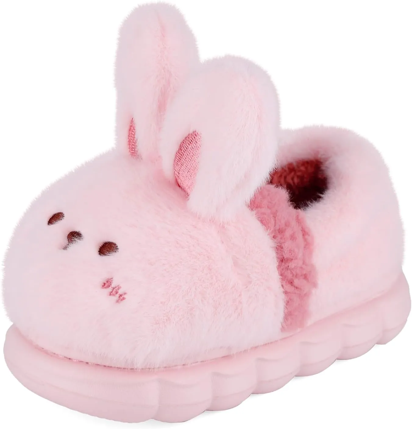 KAKU NAUN Toddler Kids Unisex Slippers Animal Winter Warm Furry Shoes for Boys Girls