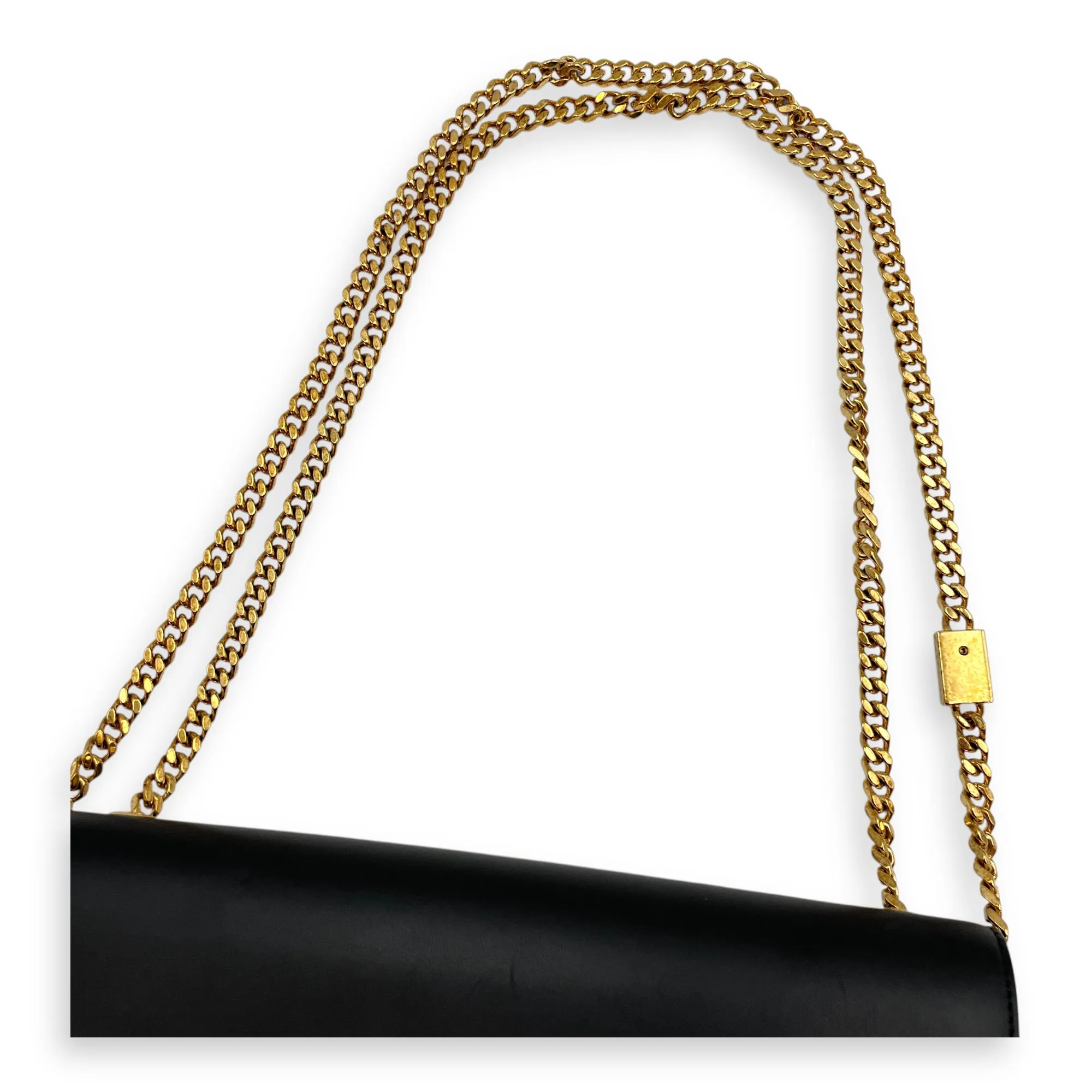 Kate Tassel Medium Black Crossbody Bag in Calfskin, Gold hardware