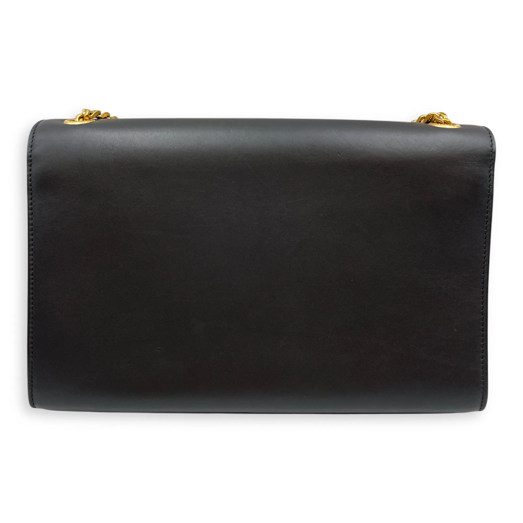 Kate Tassel Medium Black Crossbody Bag in Calfskin, Gold hardware