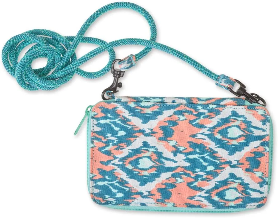 KAVU Go Time Bi-Fold Crossbody Wallet with Rope Strap