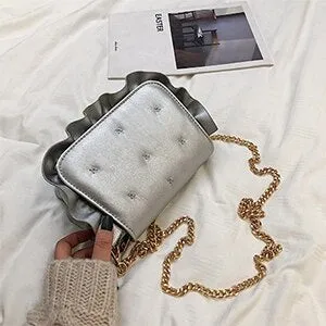 Kawaii Fun Wave Ruffles  Shoulder Bag