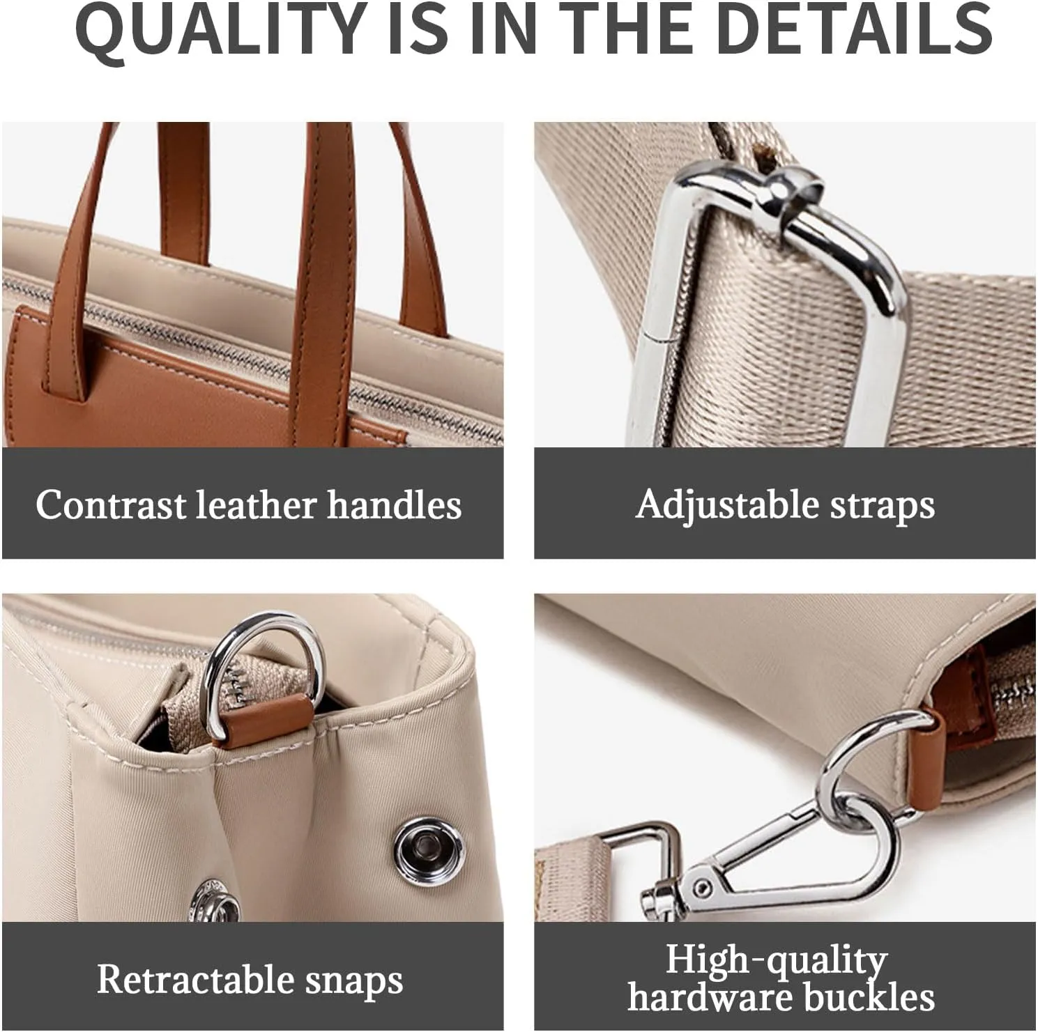 KEBEIXUAN Laptop Bag for Women Computer and Tablet Shoulder Bag Work Tote Bags With Zipper Handbags for Teachers Gift Travel