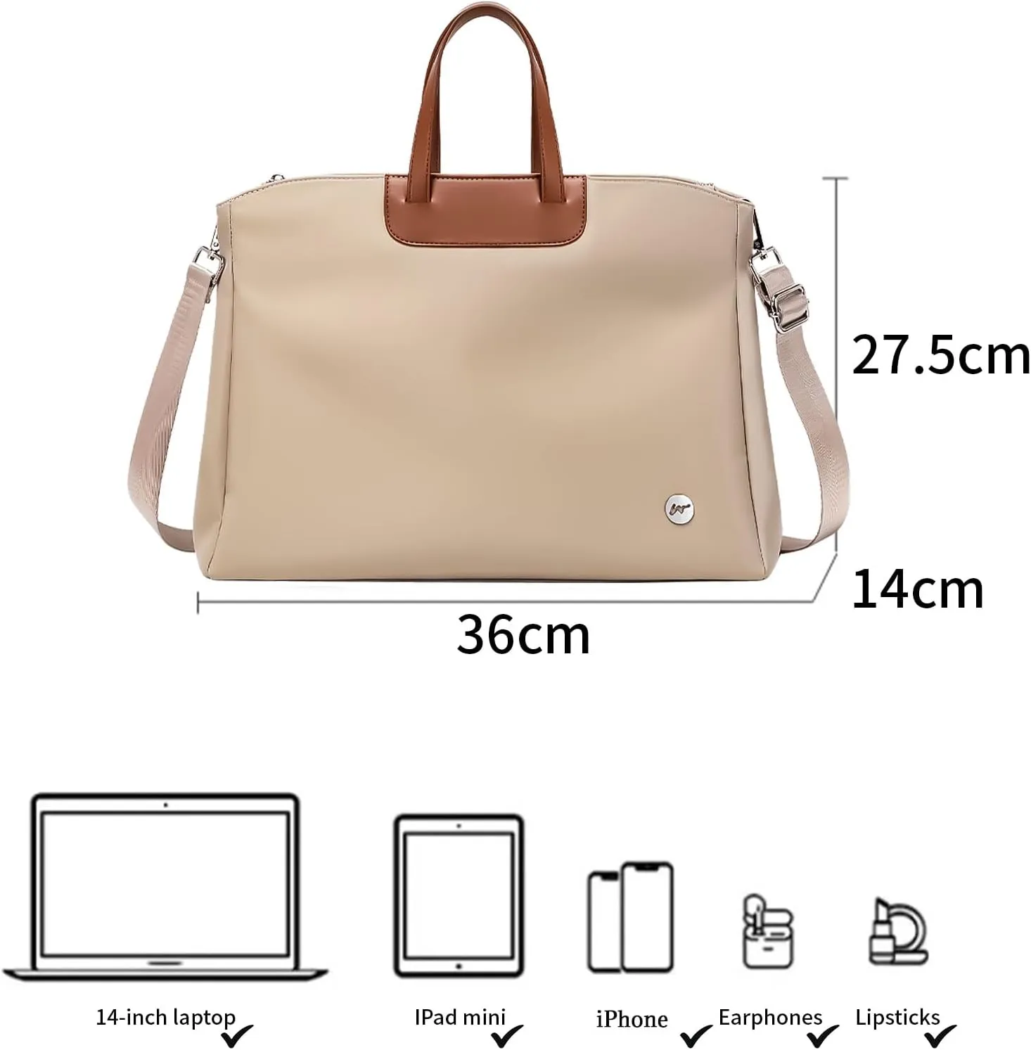KEBEIXUAN Laptop Bag for Women Computer and Tablet Shoulder Bag Work Tote Bags With Zipper Handbags for Teachers Gift Travel
