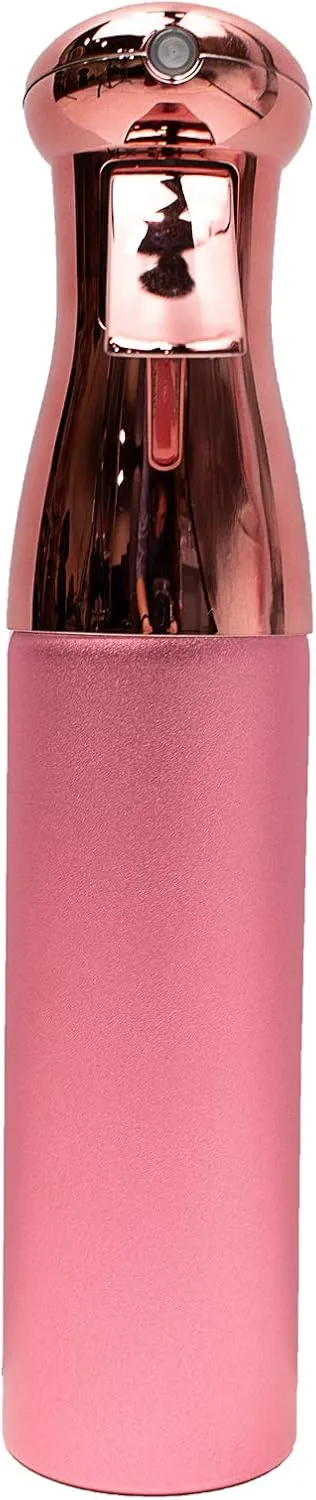 KEEN Continuous Spray Bottle, 10 OZ Fine Mist for Indoor/Outdoor Plant Care, Hair Styling, Skin Refresher Air Mist, Refillable Empty Water Bottle Trigger Sprayer Set, Pink