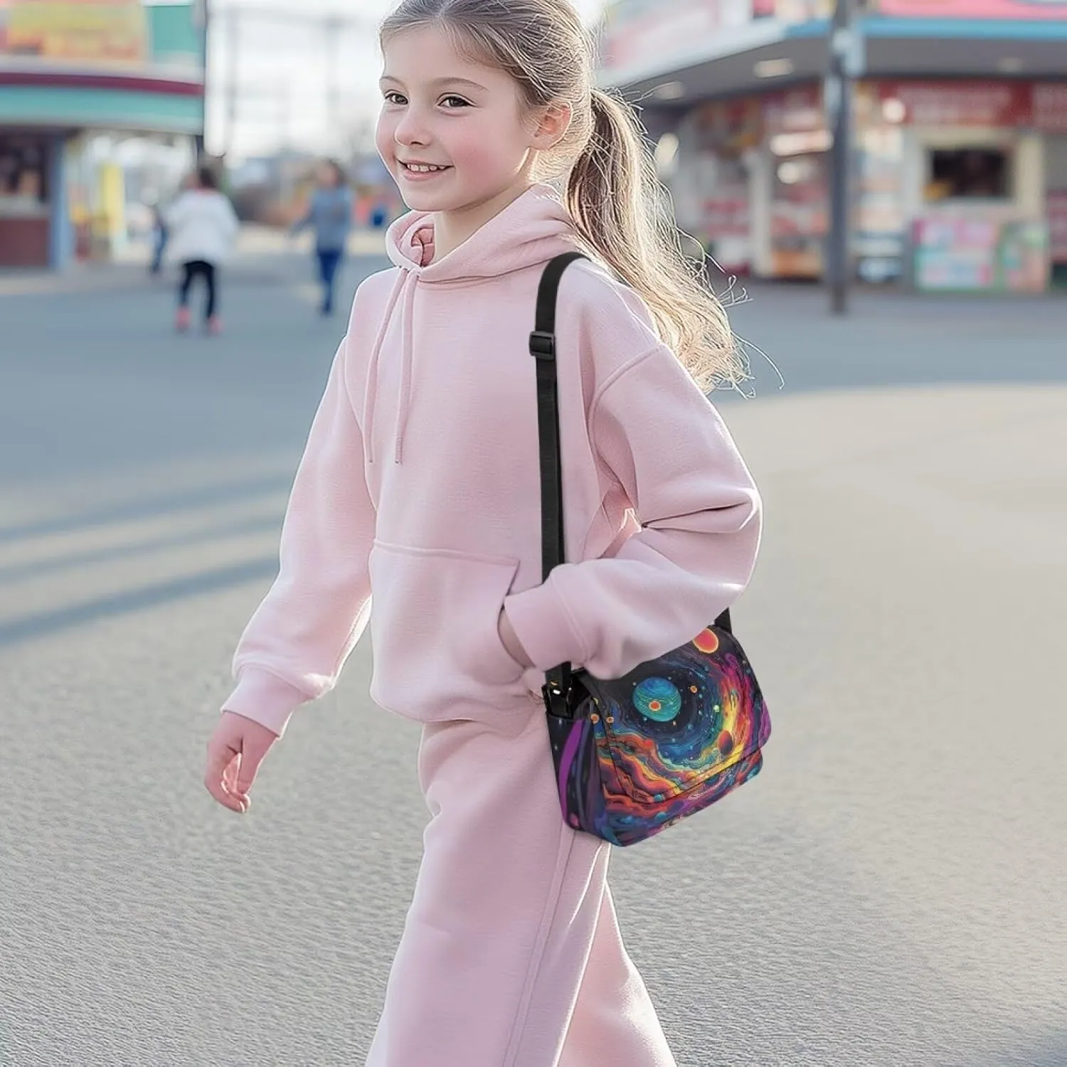 Kids Crossbody Bag for Girls Small Shoulder Bag for Kids Crossbody Handbags with Adjustable Strap for Travel