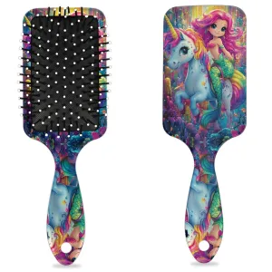 Kids Hair Brush for Boys Girls Toddler - Mermaid Unicorn Detangler Hairbrush for Wet Dry Thin Long Curly Hair Pain-Free Comb Glide Through Tangles with Ease and Massage Scalp