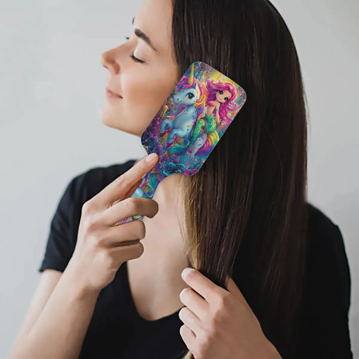 Kids Hair Brush for Boys Girls Toddler - Mermaid Unicorn Detangler Hairbrush for Wet Dry Thin Long Curly Hair Pain-Free Comb Glide Through Tangles with Ease and Massage Scalp