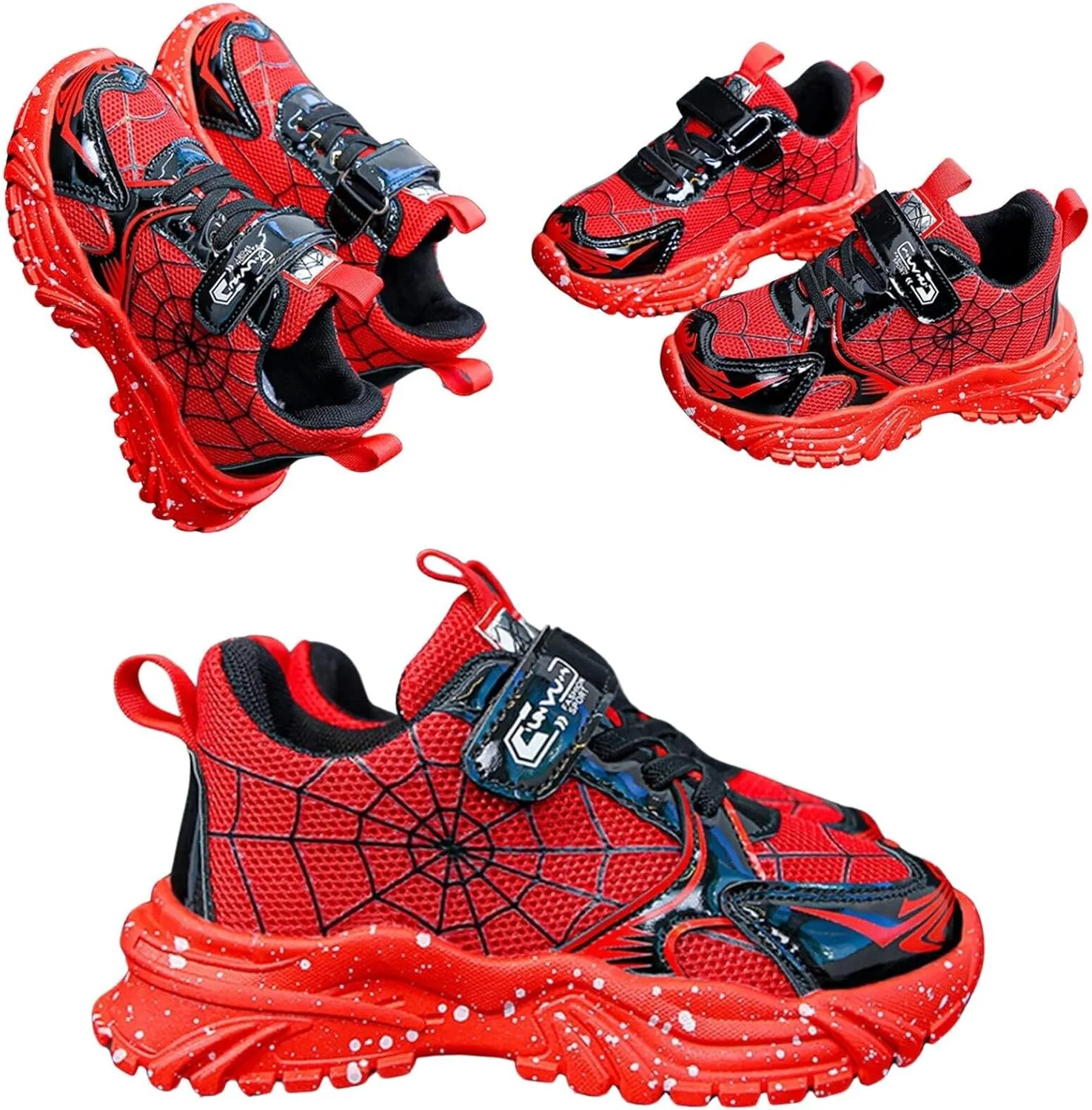 Kids Light Up Shoes Baby Toddler Boys Trainers Luminous Flashing Cartoon Athletic Running Sport Sneaker