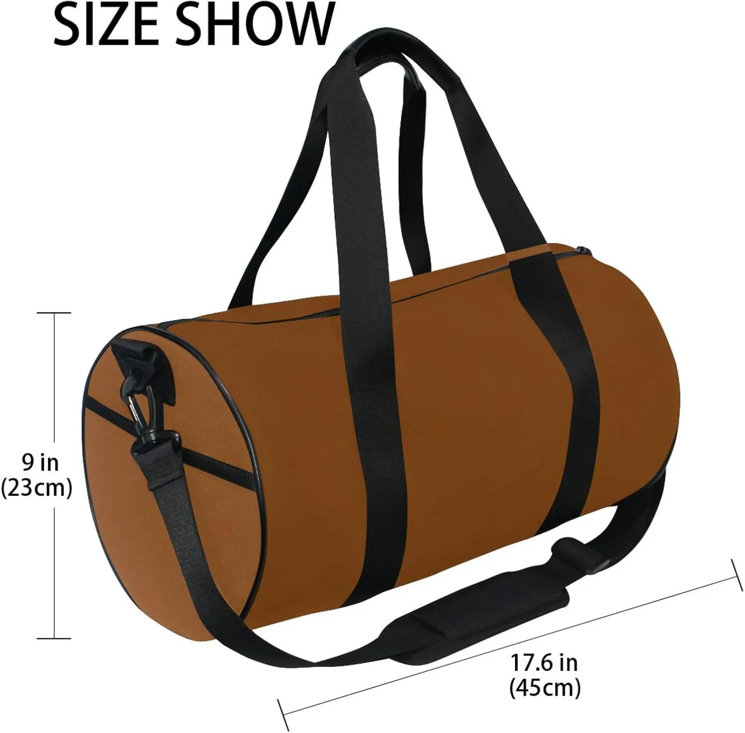 Kids Overnight Duffel Bags Lightweight Gymnastics Sports Bag for Women Men Weekender Overnight Bag Brown Color