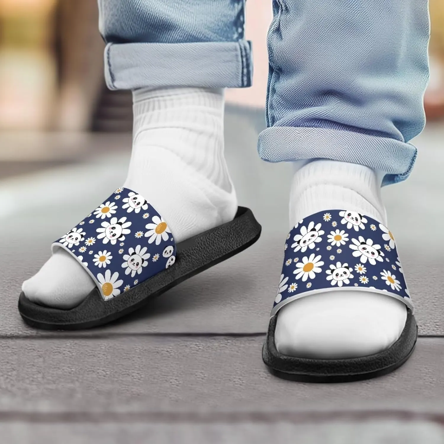 Kids Slides Boys Girls Shower Slippers Slip on Slide Sandals Non-slip Summer Beach Pool Shoes