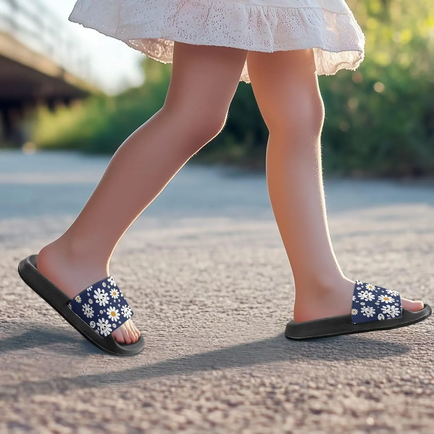 Kids Slides Boys Girls Shower Slippers Slip on Slide Sandals Non-slip Summer Beach Pool Shoes