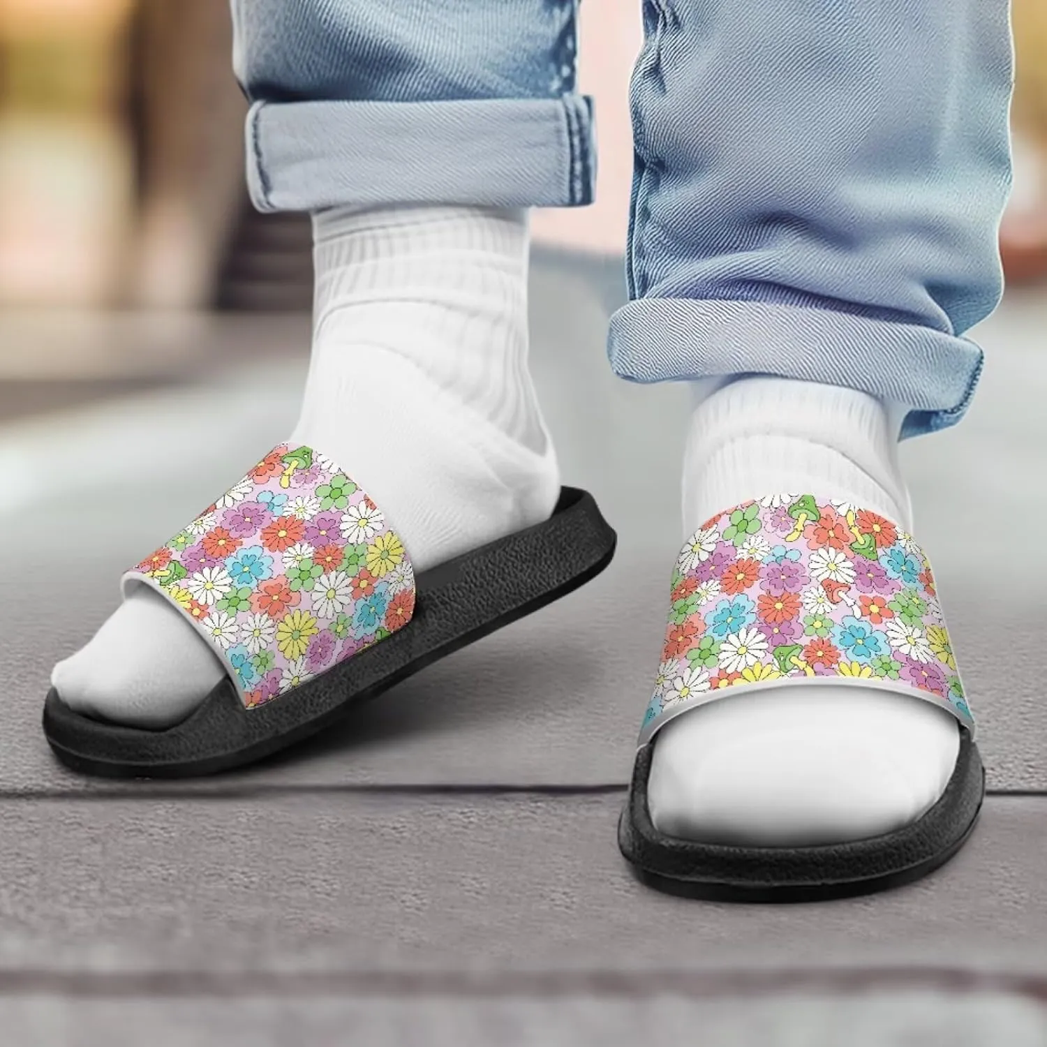 Kids Slides Toddler Boys Girls Shower Slippers Boys Girls Flip Flops Beach Pool Home Sandals
