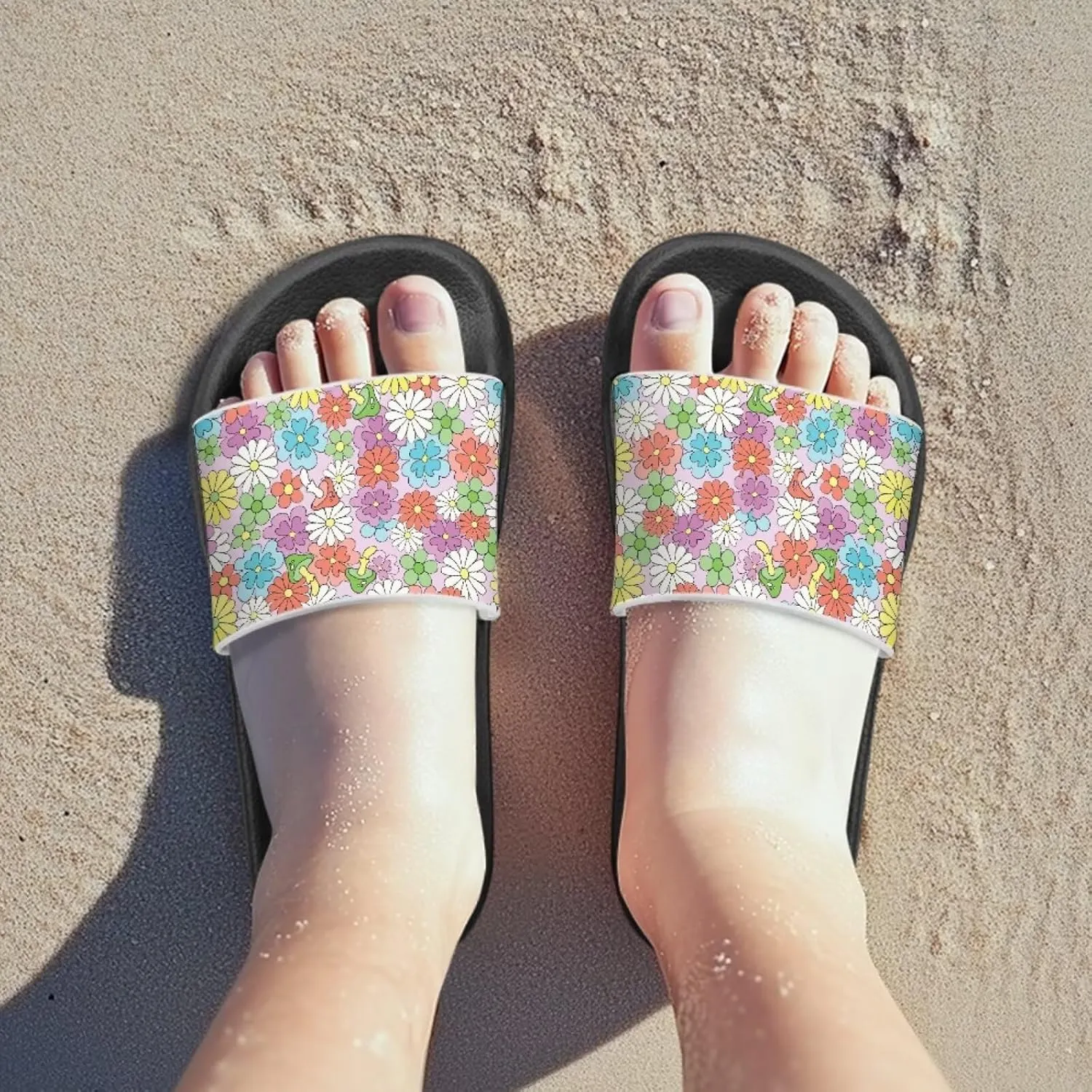 Kids Slides Toddler Boys Girls Shower Slippers Boys Girls Flip Flops Beach Pool Home Sandals