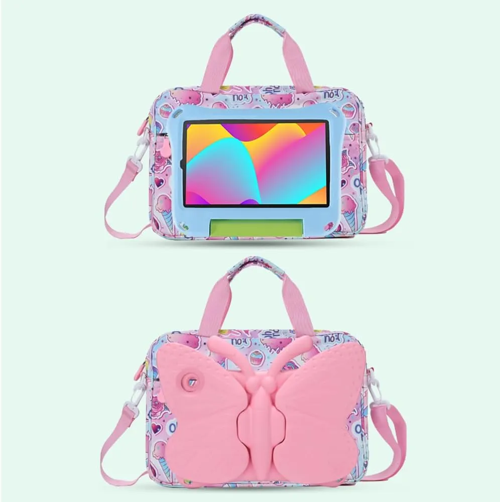 Kids Tablet Bag with Handle Shoulder Strap, 13 inch Cute Unicorn Tablet Sleeve Carrying Bag Case for Boy Girl Portable Kid Bag Fit Fire HD 10 HD 8 IPAD 10 10.2 7 8 9 Kids pro Tablets BQL