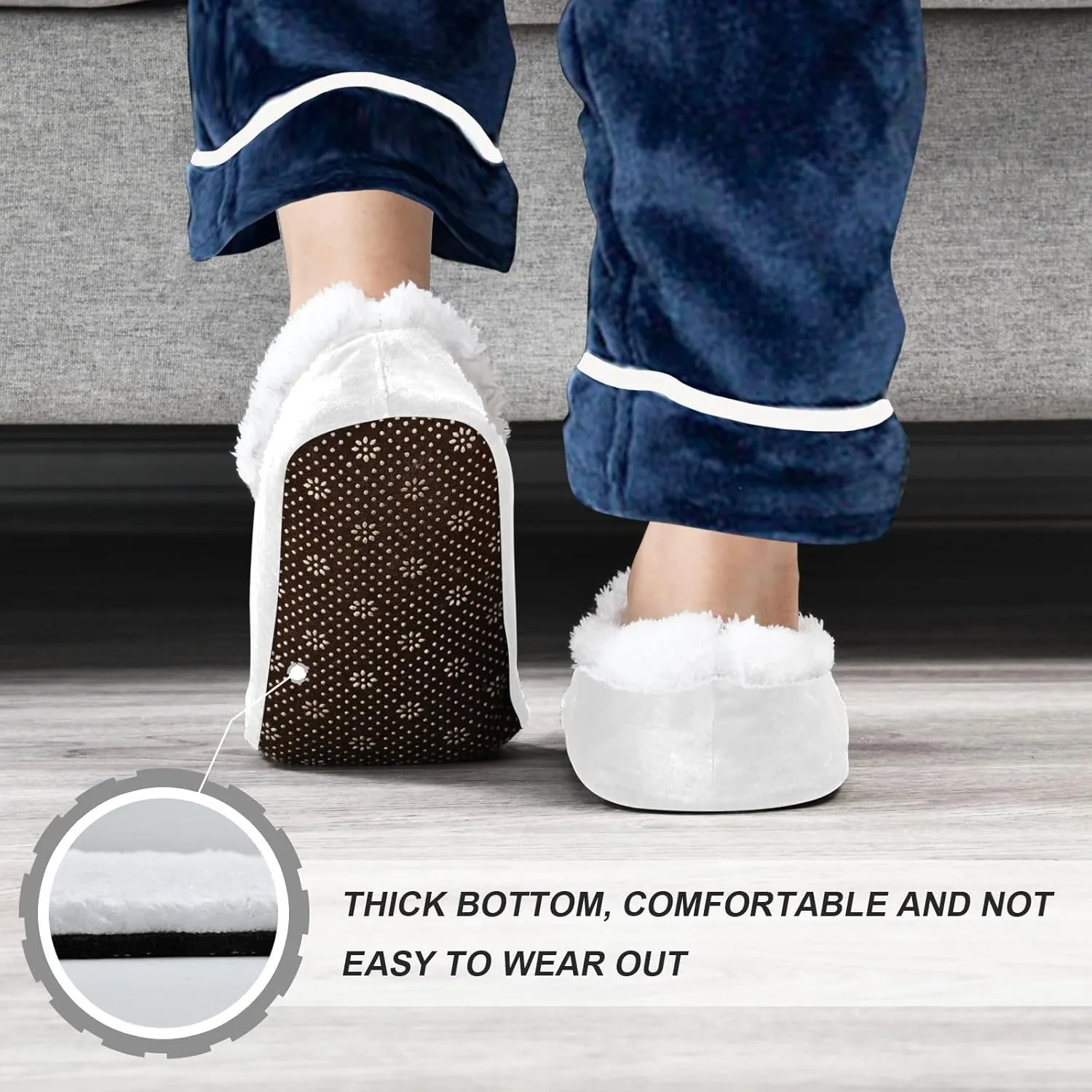 Kids Winter Slippers for Boys Girls Owl Flowers Floral Wreath Warm Soft Non Slip House Slippers Children Indoor
