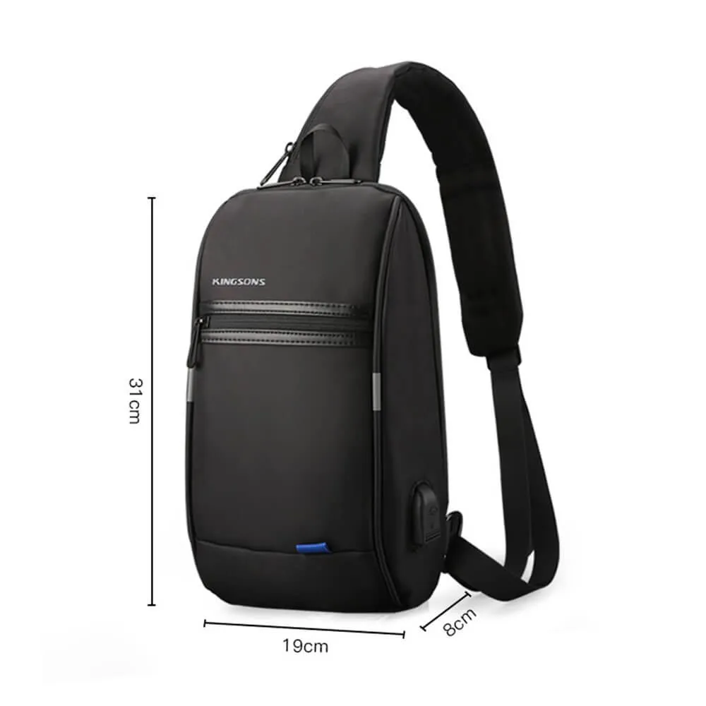 Kingsons Men's anti-theft waterproof crossbody bag (9.7 inches) - KS3174W