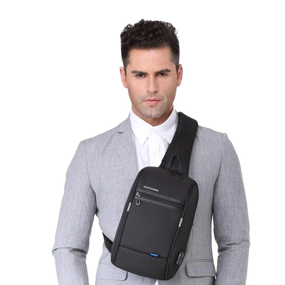 Kingsons Men's anti-theft waterproof crossbody bag (9.7 inches) - KS3174W