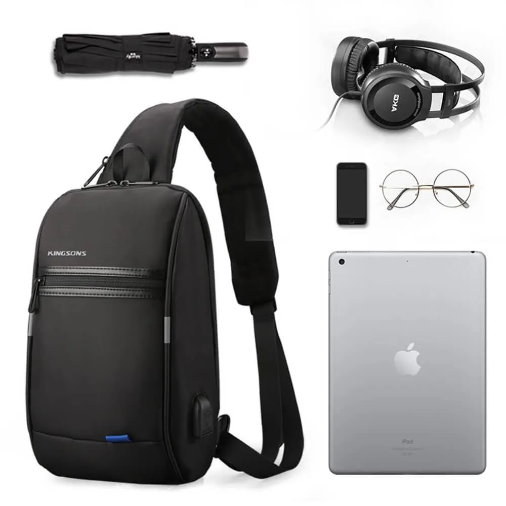 Kingsons Men's anti-theft waterproof crossbody bag (9.7 inches) - KS3174W