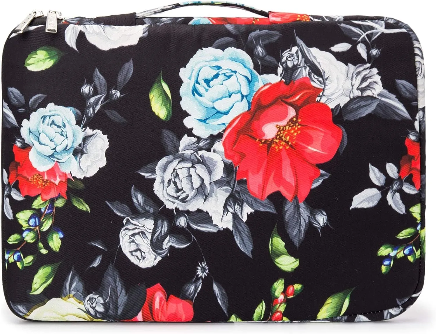 Kinmac 360° Protective Laptop Sleeve Case Bag Cover with Handle for MacBook Air 15 inch, and 15 inch-15.6 inch HP,Lenovo,Dell,ASUS,Acer Notebook Computer (Colorful Rose)