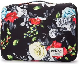 Kinmac 360° Protective Laptop Sleeve Case Bag Cover with Handle for MacBook Air 15 inch, and 15 inch-15.6 inch HP,Lenovo,Dell,ASUS,Acer Notebook Computer (Colorful Rose)