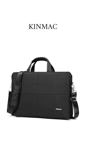 Kinmac 360° Super shockproof  14 Inch 3 Compartment Laptop Shoulder Bag ( Eva Bubble protection, Waterproof Fabric, Luggage Strap, Extra Pockets) - Black