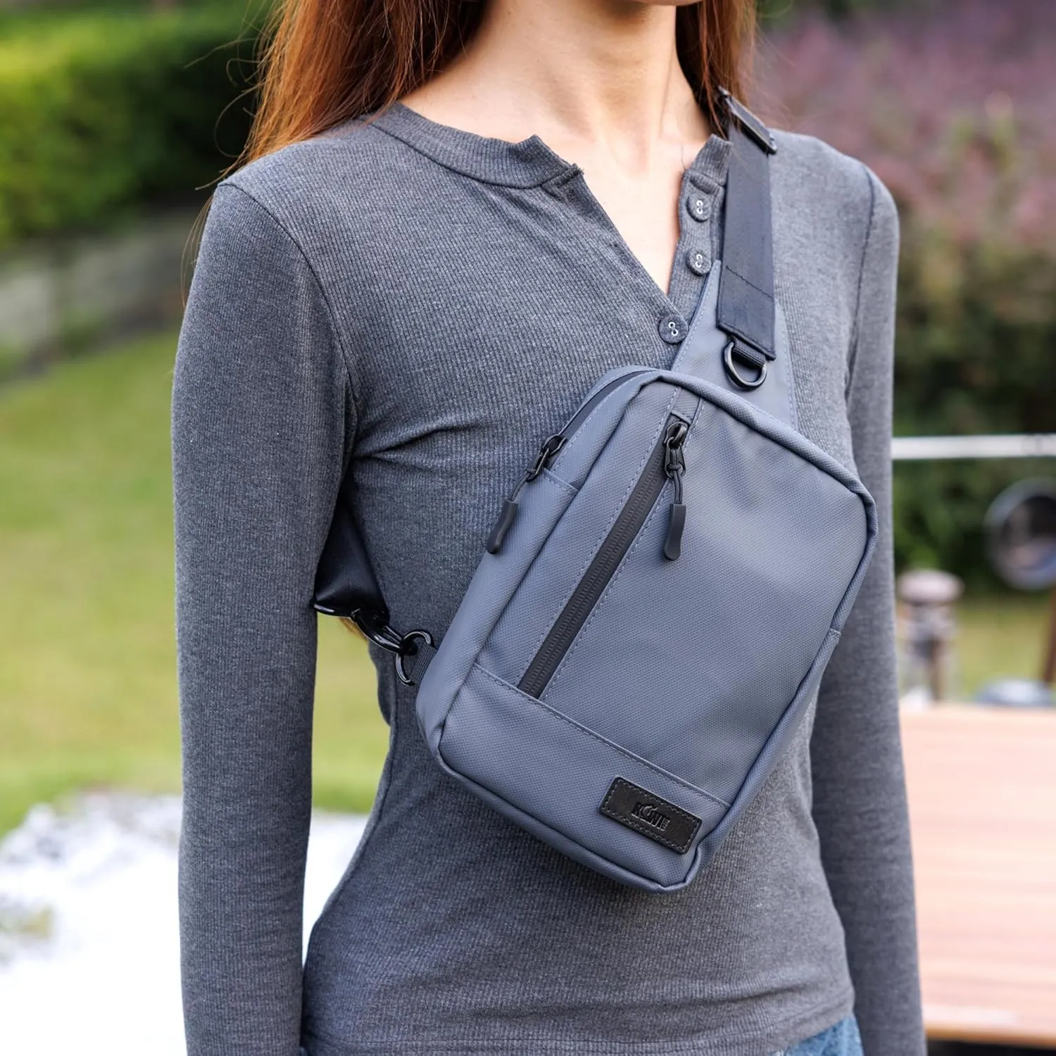 KIWIFOTOS Travel Phone Pouch Mini Phone Holster Sling Bag for Women Crossbody Bag with Adjustable Strap for iPad mini 6 iPhone 16 15 Pro Max Workout Walking Passport Wallet