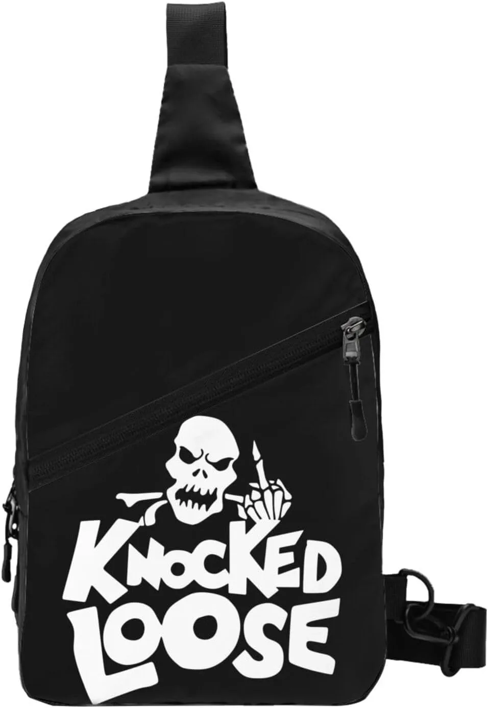 Knocked Music Loose Foldable Crossbody Sling Bags Shoulder Chest Backpack Lightweight Handbag for Cycling Hiking