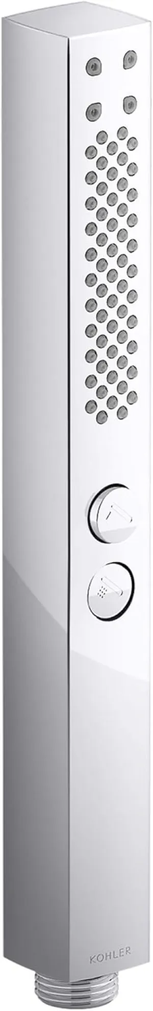 KOHLER 21336-CP Shift   Square Two-Function Handshower, Handheld Showerhead with 2 Spray Settings, 2.5 GPM, Polished Chrome