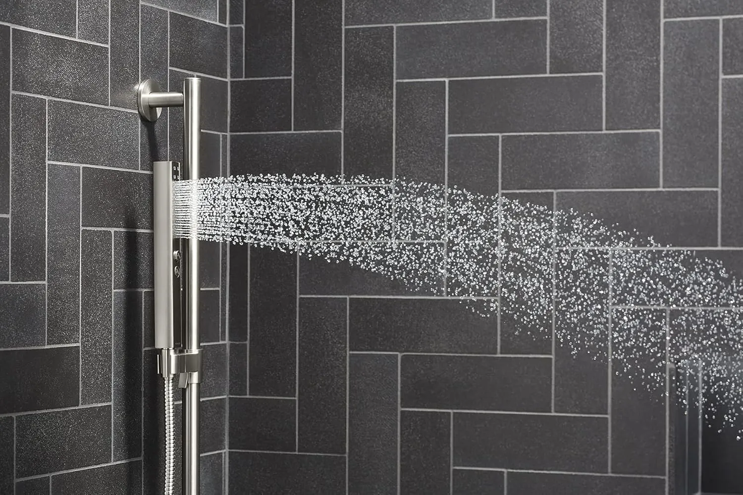 KOHLER 21336-CP Shift   Square Two-Function Handshower, Handheld Showerhead with 2 Spray Settings, 2.5 GPM, Polished Chrome